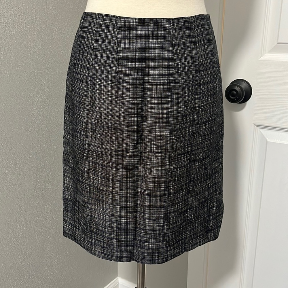 Banana Republic Plaid Casual Knee Length Pencil Skirt